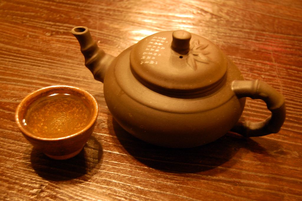 Tea at a table: a familiar part of being home.